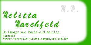 melitta marchfeld business card